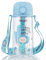 Bunnytoo Kids Water Drinking Bottle,BPA Free Leak Proof 500ml Drinking Bottle,Straw Water Bottle Tritan Sports Water Bottle for Kids (Blue-B)