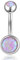Lantine 14g Echter Opal Bauchnabelpiercing Chirurgenstahl Innengewinde Piercing Bauchnabel 10mm Rosa Opal Nabelringe Für Frauen