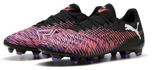 PUMA Future 8 Play FG/AG, Scarpe da Calcio Unisex-Adulto, Black White-Glowing Red, 41 EU