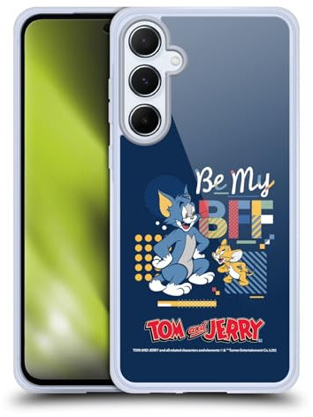 Head Case Designs Offizielle Tom and Jerry Be My BFF Farbbloecke Gel Handyhülle Hülle [Militärischer Schutzgrad] Kompatibel mit Samsung Galaxy A55 5G