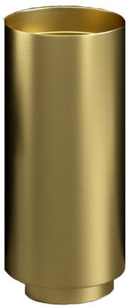 Lavabo sur colonne Lavabo de salle de bain sur colonne en acier inoxydable, lavabo sur colonne creux rond de φ15,7 pouces, lavabo de salle de bain monobloc sur pied avec bonde escamotable et tuyau d'é