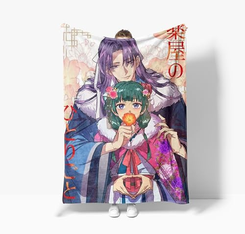 Xinchangda The Apothecary Diaries Anime-Decke, Maomao/Jinshi, superweiche Micro-Fleece-Decken, niedliche Flanelldecke für Bettwäsche, Sofa