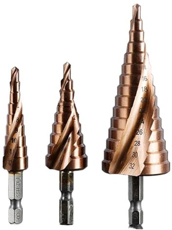 Broca espiral escalonada, Broca escalonada de cobalto M35 al 5% for vástago hexagonal de metal(20mm 1pcs)