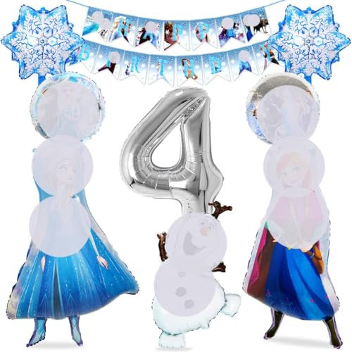 Blau Folienballon 4 Jahre,Blau Luftballon Deko Geburtstag 4 Jahre,Aluminium Ballon 4. Kindergeburtstag für Junge Party Dekoration Kinder