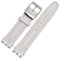 TVKSIPAR Ajuste For Correa De Reloj Fit For SWATCH, Pulsera De Cuero De 17mm Y 19mm, Correa De Repuesto Deportiva Resistente Al Agua For Hombres Y Mujeres(White,19mm)