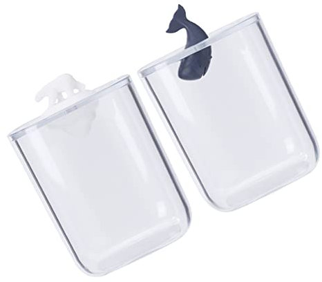 DRESSOOS 2stücke Transparent Wattestäbchenbehälter Cartoon Tier Tupferbox Zahnstocher-aufbewahrungsbox Mit Deckel Für Kosmetik Lagerung