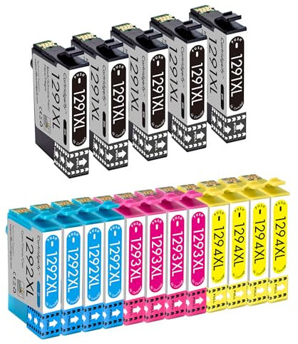 Cartridgeify 17x T1295 Druckerpatronen Kompatibel mit Epson T1291 T1292 T1293 T1294 Patronen Multipack, für Workforce WF-3520 WF-3540, Stylus SX235W SX425W SX445W SX535WD Stylus Office SX435W BX635FWD
