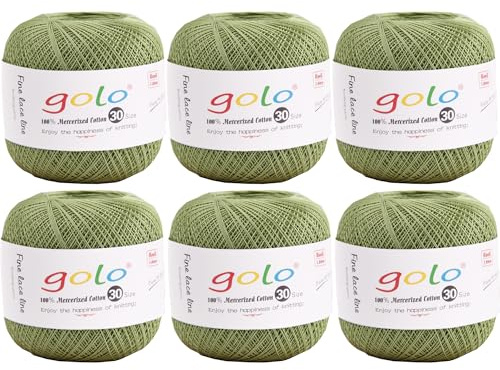 golo Häkelgarn 6 Bälle Stickgarne Garn zum Häkeln für handgestricktes Häkelgarn Gewinde häkeln