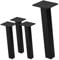 ML-Design 4er Set Tischbeine schräg H:30 cm, Schwarz glänzend, aus pulverbeschichtetem Stahl, eckig, Profil 4x4 cm, I-Form, Möbelfüße Metall 96° Neigung, Tischfüße Möbelbeine für Couchtisch, Sitzbank