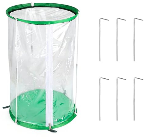 EFUTURETIME Mini Serra da Giardino 55×30 cm PVC con 6 Ancoraggi a Terra | Portatile, per Svernamento e Protezione