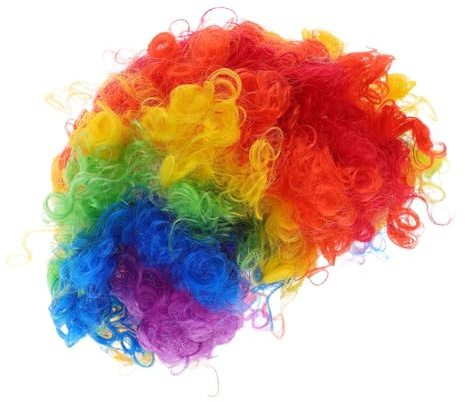 NOLITOY 4stücke Clown-haarteil Bunte Karnevals-afro-perücke Flauschige Disco-party-perücke Synthetische Halloween-perücke Karnevals-cosplay-perücke Afro-perücke für Motto-events