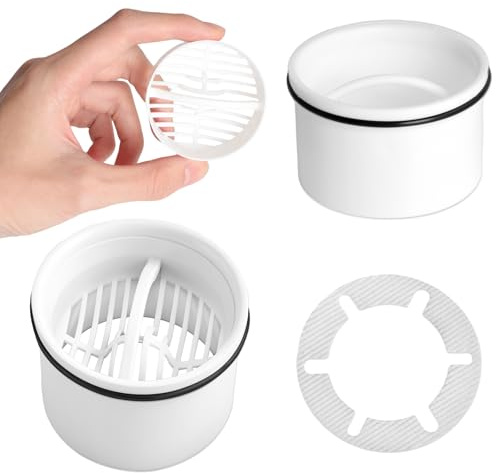 2 Haarsieb+Tauchrohr für Dusche Ablaufgarnitur Set,Siebeinsatz Duschablauf | Kompatibel mit Ablaufgarnituren 6960,6963,6961,6962,Ersatz Haarfänger Haarfilter und Siebeinsatz für Duschablauf Siphon