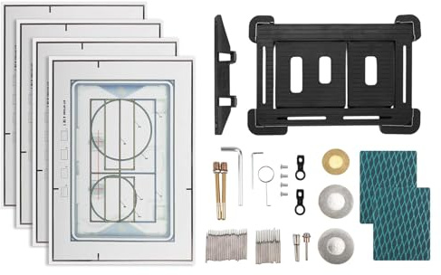 Geberit Sigma 30/20/50 Concealed Tileable Push Plate Flush Installation Push Plate with Magnetic Fastening + 4 Pattern Stickers - Black