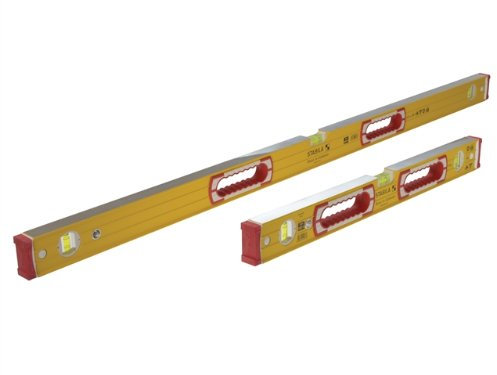 Stabila Double Plumb Vial Ribbed Spirit Level 60cm & 120cm Type 196-2 Twin Pack