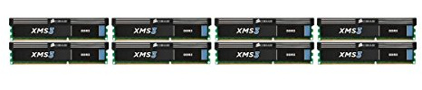 Corsair XMS3 64GB (8x8GB) DDR3 1333 MHz (PC3 10666) Desktop Arbeitsspeicher (CMX64GX3M8A1333C9)