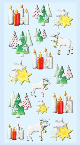 CREApop® Softy-Sticker Weihnachten trend,Bogen 17,5 x 9 cm