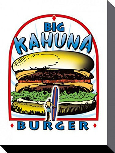 1art1 Pulp Fiction Poster Big Kahuna Burger Logo Bilder Leinwand-Bild Auf Keilrahmen | XXL-Wandbild Poster Kunstdruck Als Leinwandbild 50x40 cm