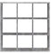 FORTE Mauro Regal 3x3 Fächer, Holzwerkstoff, Betonoptik Lichtgrau, (B*H*T): 107,2 x 107,3 x 32,9 cm