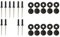 cyclingcolors Lot de 10 Rivets + Cache Rivet Noir Plaque D'IMMATRICULATION Voiture Auto Moto Scooter MOBYLETTE Protection Plastique Aveugle VIS Boulon Fixation