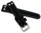Sulla 24mm Leder Uhrenarmband Pilot Wasserbüffel mit Nieten schwarz WB