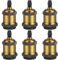DiCUNO E27 Vintage Portalampada, Edison retro lampada a sospensione, Adattatore in ceramica solida, 6 Pezzi di ottone vintage socket