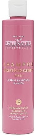 Maternatura, Ribisel Wellen-Shampoo, verleiht Volumen, Feuchtigkeit und Elastizität, Made in Italy, Bio Beauty-Routine für gewelltes Haar - 250 ml