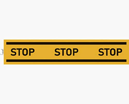 Exacompta - Réf. 67025E - 1 bande adhésive STOP jaune 100 m pour marquage au sol ou mural - Avertissement des risques et des zones de danger - Dimensions de la bande : 100 x 20 cm