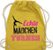 Shirtracer Turnbeutel Rucksack - Kinder Sport Kleidung - Echte Mädchen turnen fuchsia - schwarz - Unisize - Gelb - gym beutel sportbeutel baumwolle tasche baumwoll turn kordel beuteltasche stoff uni