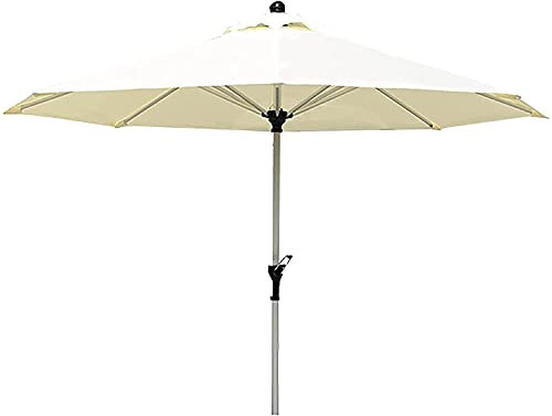 GCSQF Parasol de Plage Parasol de Jardin Famille Porche Pique-Nique Terrasse Cour Plage Camping Barbecue Bar Table Parapluie GCSQF210603(Color:White;Size:2.45X2.7M)