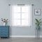 GIRASOLE HOME® Coppia Tende Voile Bianche Trasparenti Effetto Lino Tenda a Righe Bianche per Soggiorno Camera Balcone Finestra e Interni 2 Pannelli con Tasca (Bianco, 70x148cm)