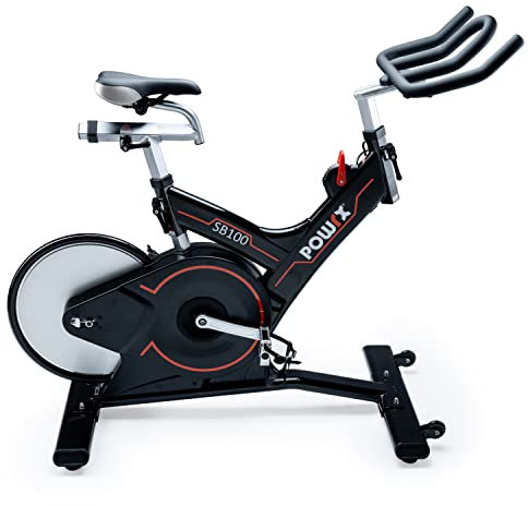 POWRX Indoor Fahrrad I Heimtrainer mit Magnetbremse I Ergometer Hometrainer höhenverstellbar I Fitnessbike Cycling Bike für zuhause, fitnessbikes