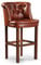 Casa Padrino Luxus Chesterfield Leder Barstuhl Braun 63 x 56 x H. 107 cm - Gepolsterter Echtleder Barhocker - Chesterfield Barmöbel