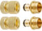 Hibbent Messing-Gartenschlauch-Schnellkupplungen, 3/4 Zoll GHT Wasserschlauch-Fittings-Gewinde, No-Leak Male Female Value Set, 2er Pack