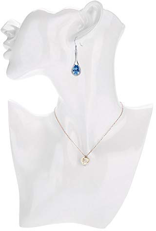 HURRISE Schmuckbust für Halskette, Ohrring & Co. - Elegant & leicht - Weiß