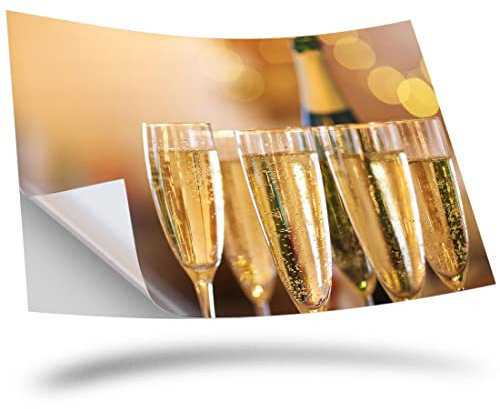 1 x Vinyl Sticker A1 Rectangle Shape 59,4x84cm - Champagne Flute Glasses Celebration Art Print Decal Laptop Tablet Luggage Car Wall Fridge Door Sticker #16077