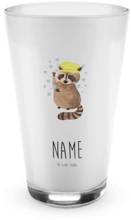 Mr. & Mrs. Panda Personalisiertes Glas Waschbär - Personalisierte Geschenke, Bierglas Mit Gravur, Tagträumen, Likörglas, Plan, Fröhlich, Seifenblasen, Schnapsglas Namen, Weinglas, Cocktailglas