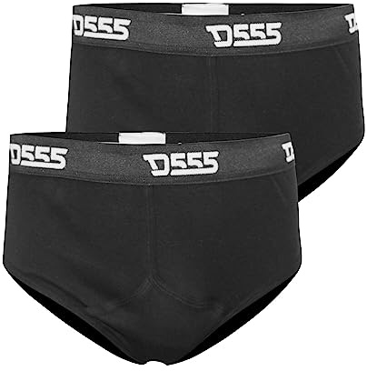 Duke Mens Thompson 2 Pack Y Front Briefs - Black - 3XL