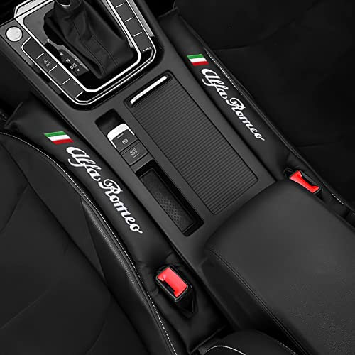 HENGYUESHANG 2PCS Auto Kunstleder Autositz-Lückenfüller Abstandshalter Universal Sitzlückenfüller Stopfen Kompatibel mit Giulia Mito Giulietta 147 159 939 Brera Spider