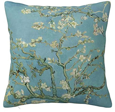Van Gogh Vincent Blühender Mandelbaum-Kissenbezug, 45,7 x 45,7 cm, für Couch, Sofa, Bett, Heimdekoration