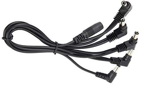 Gitarre Pedal Kabel 5 Wege, Daisy Chain Kabel Gitarren Pedal Stromkabel für Gitarreneffekt Netzteil Adapter Stromkabel für Elektroden Gitarreneffekt Pedal