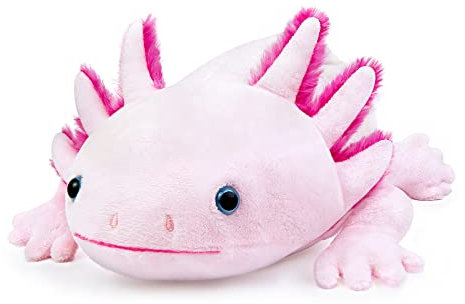 lilizzhoumax Axolotl Plüschtier Kuscheltier Kawaii Realistische Plüsch Salamander Stofftier Spielzeug Plüschkissen Wurfkissen Geschenk für Kinder Mädchen Jungen (Rosa 78 cm)