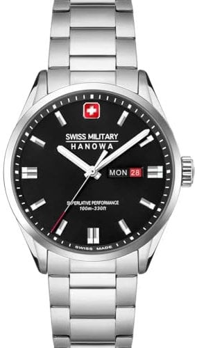 Swiss Military Hanowa SMWGH0001601 Roadrunner Maxed Herrenuhr mit Edelstahlband Saphirglas