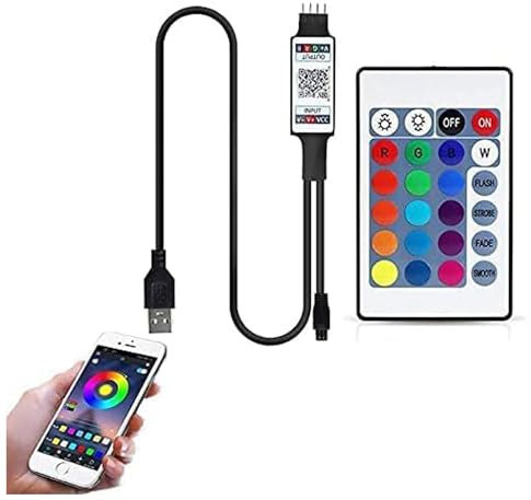 5V USB Bluetooth Controller 4-Pin RGB LED Controller Mit 24-taste IR fernbedienung APP-Steuerung Für 2835 5050 RGB LED streifen licht