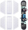 PEUTIER 2 Sets à 6 Stück Stomp Pad, Klar Anti-Rutsch Stomp Pad Snowboard Grip Pad für Snowboarden (Transparent)