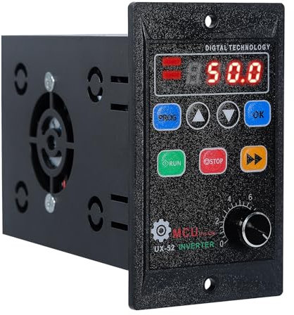 Jadeshay Variateur de Fréquence VFD, Variateur de Vitesse pour Moteur 220V 750W entrée Monophasée Sortie Triphasée Variateur de Fréquence for Régulation de la Vitesse du Moteur