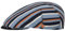 Mayser Sidney Stripes Flatcap Schirmmütze Schiebermütze Herren - Made in The EU mit Schirm, Futter Sommer Frühling-Sommer - S (54-55 cm) blau