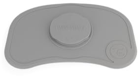 Twistshake Click-Mat Mini 31 x 17 cm Set de Table antidérapant pour la Plupart des Plateaux de Chaise Haute, qualité Set de Table à Forte Aspiration, sans BPA, 6 Mois et Plus, Gris D2C
