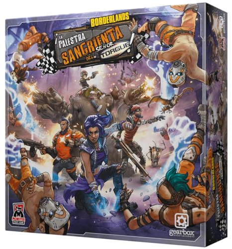 Monster Fight Club, Borderlands: Das blutige Palestra von Herrn Torgue, kooperatives Strategiespiel, ab 14 Jahren, 1 bis 4 Spieler, 60 Minuten pro Spiel, Spanisch