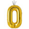 Vthoviwa Krone Luftballon Zahlen 0 Golden, Luftballon 0. Geburtstag Foil Ballon, 0123456789,Party Decoration Helium Unterstützen