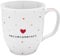 GRUSS & CO Tasse mit Motiv Herzensmensch | Tasse mit Spruch, Kaffeetasse, Porzellan, 40 cl | Geschenk Freunde, Valentinstag | 73796